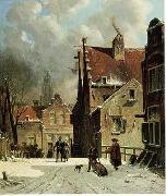 European city landscape, street landsacpe, construction, frontstore, building and architecture. 124 unknow artist